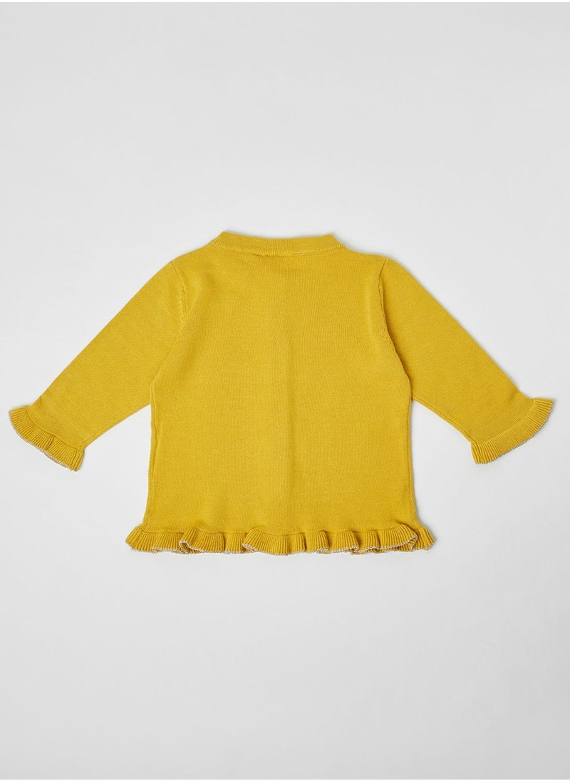 NAME IT - Kids Ruffle Detailed Cardigan - Image 1