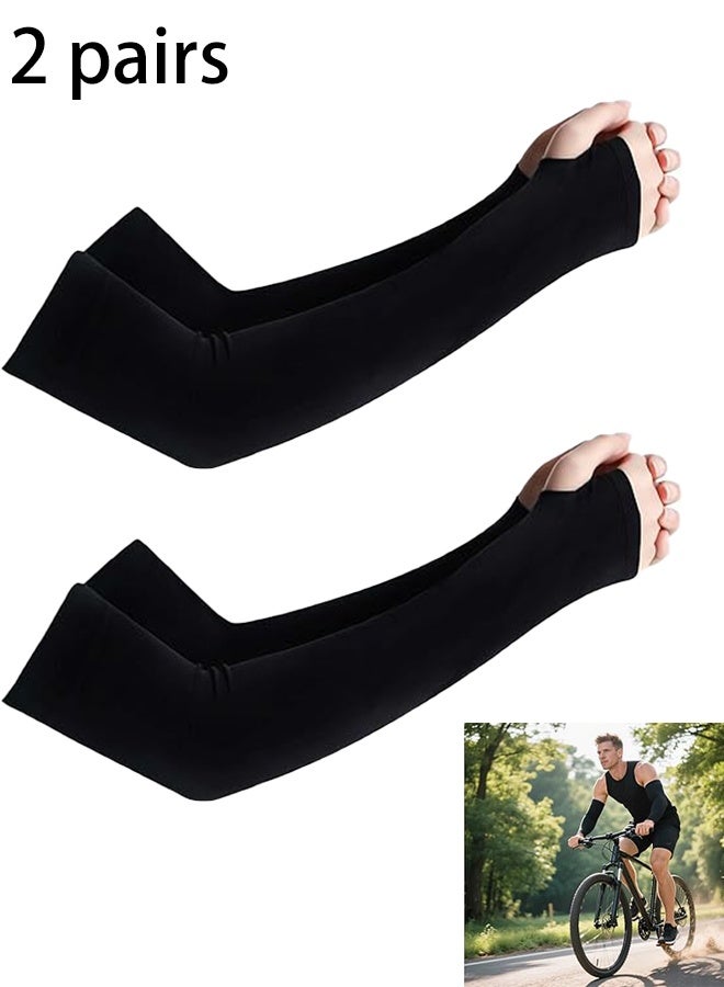 KANGLI 2 Pair Of Coolinf Arm Sleeves/Summer Sunscreen/UV Protection/Men's and Women's Cycling Arm Sleeves 3.5in*14.9in - Image 1