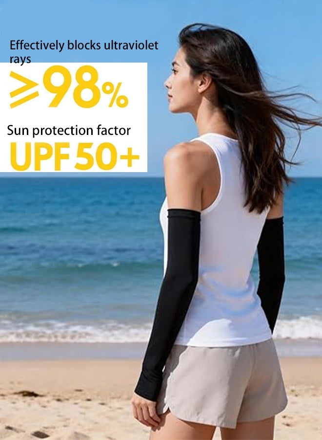 KANGLI 2 Pair Of Coolinf Arm Sleeves/Summer Sunscreen/UV Protection/Men's and Women's Cycling Arm Sleeves 3.5in*14.9in - Image 4