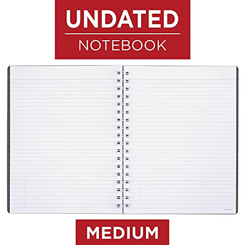 at-A-Glance Notebook, Twinwire, Ruled, 80 Sheets, 9-1/2 x 7-1/4", Collection, Heather Gray (YP144-45) - Image 3
