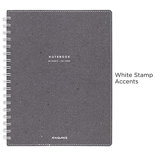 at-A-Glance Notebook, Twinwire, Ruled, 80 Sheets, 9-1/2 x 7-1/4", Collection, Heather Gray (YP144-45) - Image 5