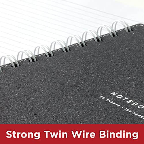 at-A-Glance Notebook, Twinwire, Ruled, 80 Sheets, 9-1/2 x 7-1/4", Collection, Heather Gray (YP144-45) - Image 4