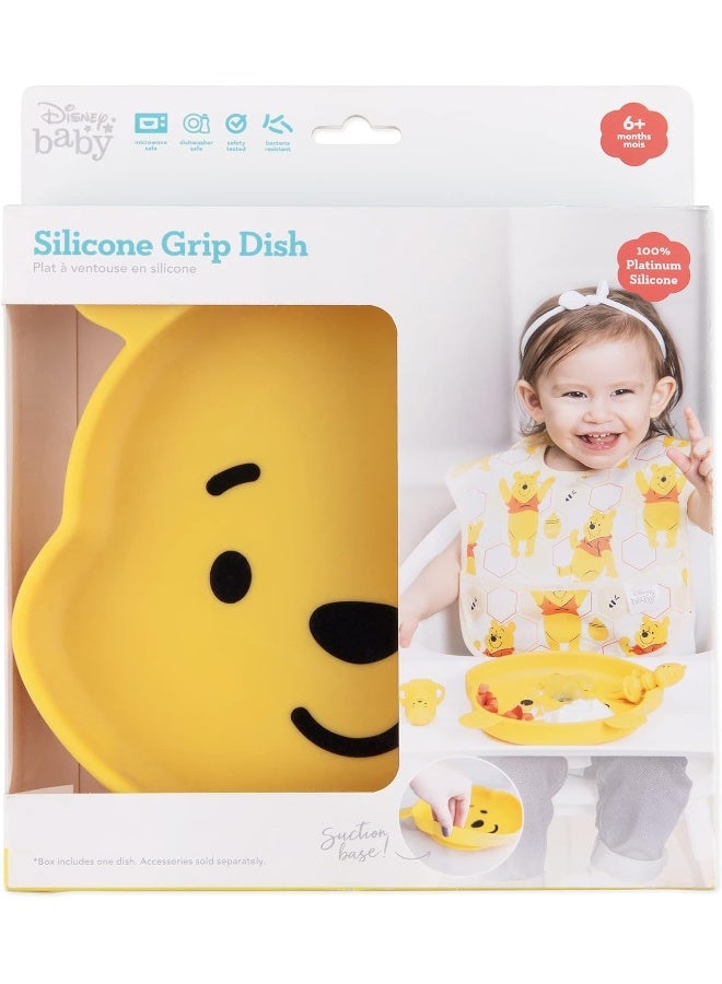 Bumkins Disney Toddler and Baby Suction Plate, Silicone Grip Dish, Baby Led Weaning, Kids Feeding Supplies, Non Skid Sticky Bottom, Platinum Silicone, for Children Ages 6 Months Up - Image 4
