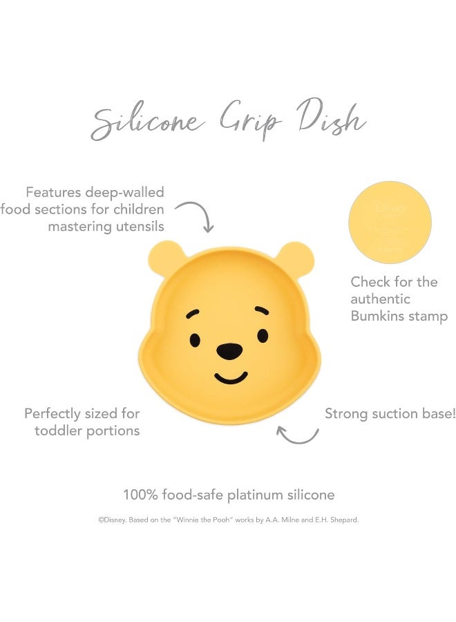 Bumkins Disney Toddler and Baby Suction Plate, Silicone Grip Dish, Baby Led Weaning, Kids Feeding Supplies, Non Skid Sticky Bottom, Platinum Silicone, for Children Ages 6 Months Up - Image 5