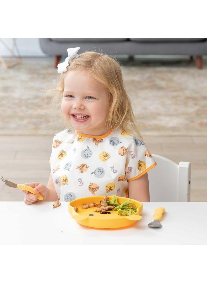 Bumkins Disney Toddler and Baby Suction Plate, Silicone Grip Dish, Baby Led Weaning, Kids Feeding Supplies, Non Skid Sticky Bottom, Platinum Silicone, for Children Ages 6 Months Up - Image 2