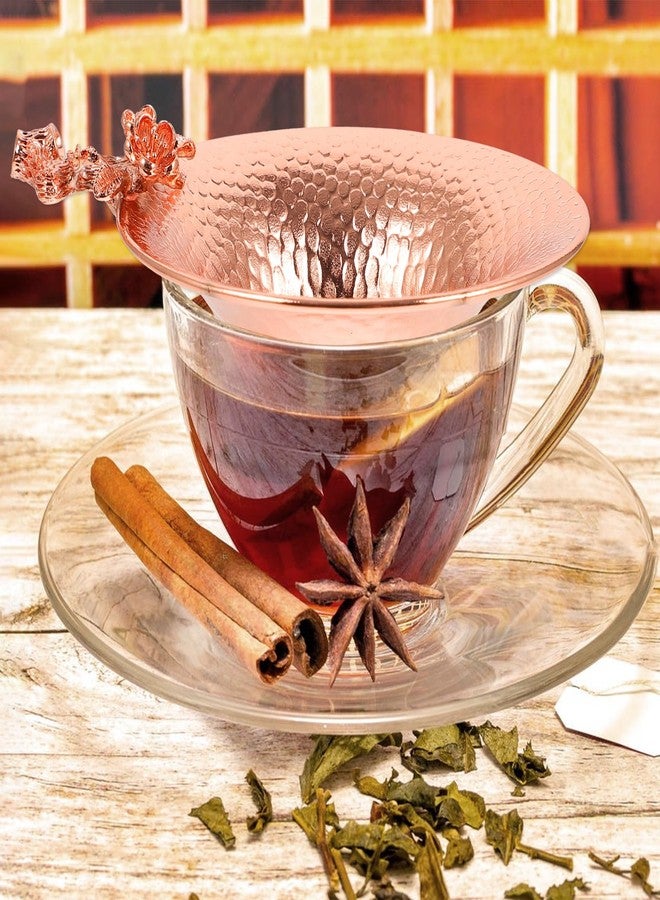AUTSUPPL Copper Plum-shaped Tea Infuser Oxidation-resistant Tea Strainer Filter at Home - Image 3