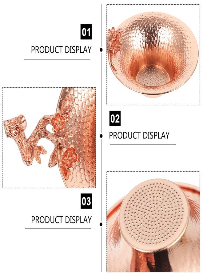 AUTSUPPL Copper Plum-shaped Tea Infuser Oxidation-resistant Tea Strainer Filter at Home - Image 4