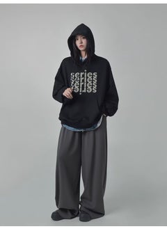 Autumn/Winter Fleece-Lined Thickened Sweatshirt Jacket 500g American Style DL1608 Regular Thin P38 Fleece Special P43 Black plus velvet