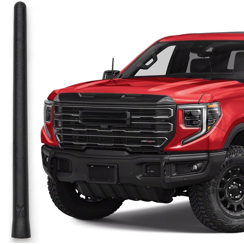 AntennaMastsRus Short Rubber Antenna for GMC Sierra 1500 20062026 German Engineered with Internal Copper Coil for Enhanced Signal Reception Car Wash Proof Easy Install 6 34 Inch