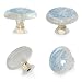 LORVIES 4 Pack 137 Marble Decorative Cabinet Knobs ABS Glass Round Transparent Clear Dresser Drawer Closet Door Handles Pulls for Home Kitchen Bedroom Grey Blue Texture - Image 3