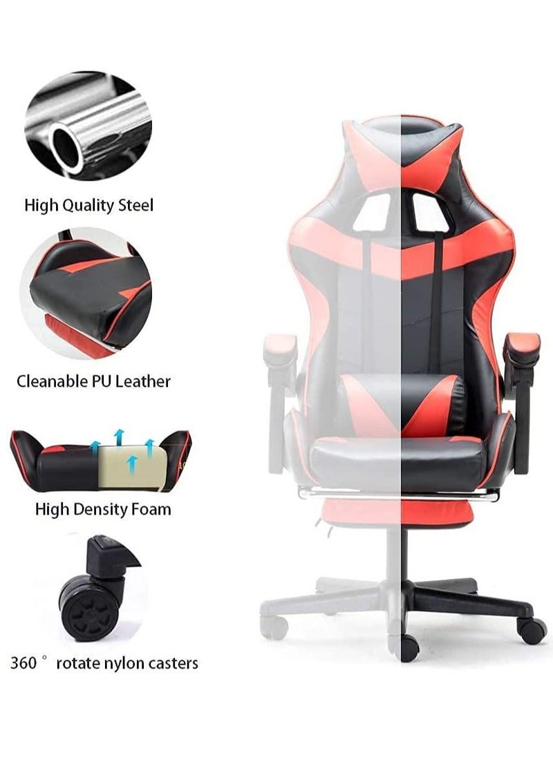 KARNAK Gaming Chair Ergonomic Executive PUBG-3D 360° Rolling Swivel Reclining Computer Chair PU Leather Adjustable Height with Headrest Pillow Cushion & Lumber Support Back, Premium Foam  - Image 2