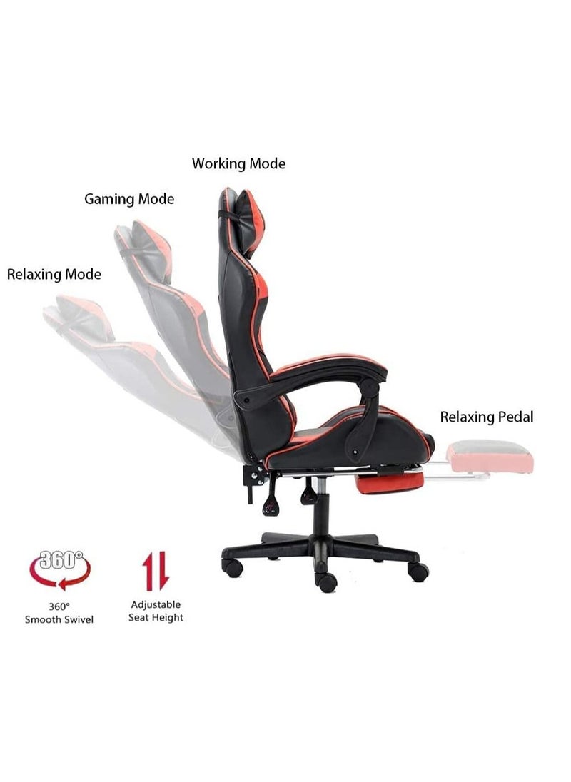 KARNAK Gaming Chair Ergonomic Executive PUBG-3D 360° Rolling Swivel Reclining Computer Chair PU Leather Adjustable Height with Headrest Pillow Cushion & Lumber Support Back, Premium Foam  - Image 3