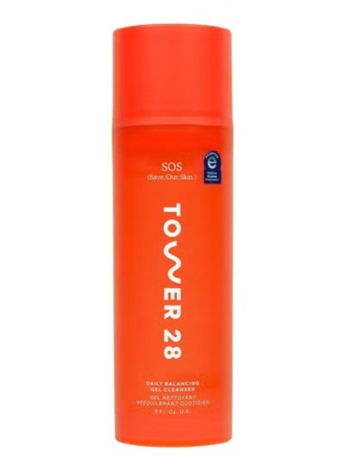 Tower 28 Gentle Moisturizing Cleansing Gel & SOS Makeup Remover 150ml – Hydrating Face Cleanser for Sensitive Skin - Image 1