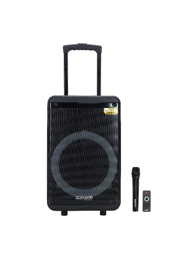 Krypton Portable Rechargeable Professional Speaker KNMS6220 – 50000W PMPO, Bluetooth & TWS, USB/TF/FM, Wireless Microphone, Remote Control, LED Disco Lights, Party Speaker for Indoor & Outdoor Use – Black - Image 1