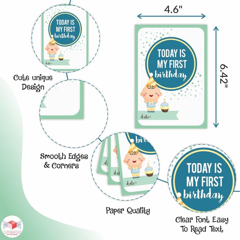 Wobbox Marathi Baby Shower Decoration Items| Baby Shower Ceremony Photo Booth Props for Photoshoot, Milestone Crad& Mom to Be Sash, Godh Bharai Ceremony Decoration Kit-(FP662) - Image 4