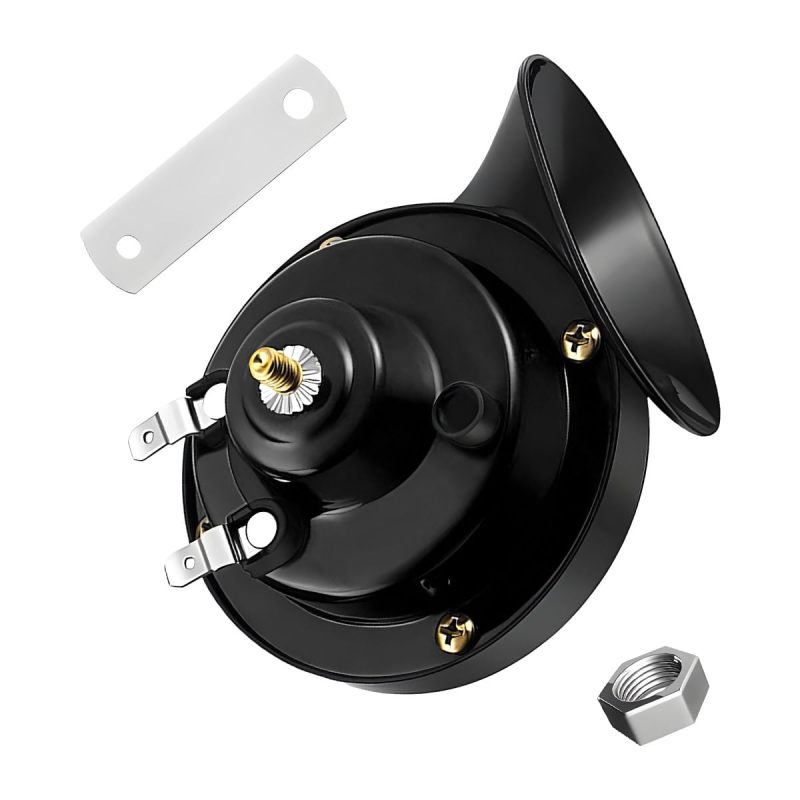 Electric Horn: 12V 105-115 Db Waterproof High-Tone Design - Vortex Snail Cavity Air Horn for 12V Cars Trucks SUVs Motorcycles Boats - Image 1