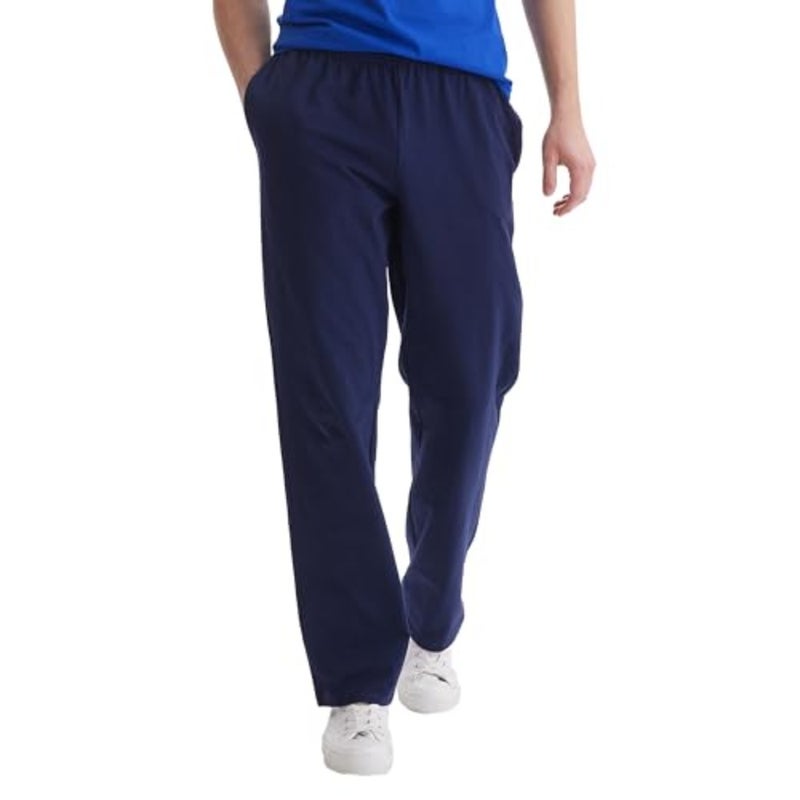 بنطلون رياضي Hanes Essentials، بنطال جيرسي قطني للرجال مع جيوب، 33 بوصة - Image 1