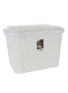 Hobby Life Rattan Design Plastic Storage Box With Lid