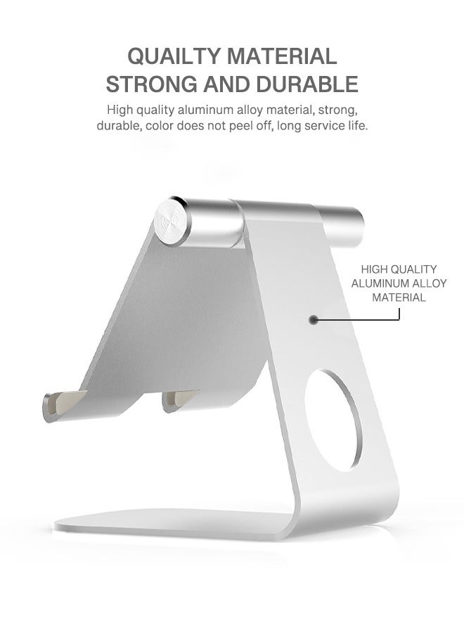 Adjustable Tablet Stand, Aluminum Phone Stand with Non-Slip Silicone, Portable Phone Holder, Ideal for Watching Videos & Video Calls - Image 5