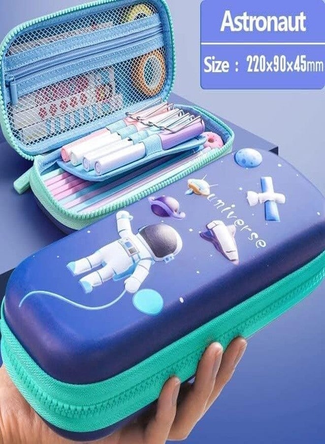 YBN 3D EVA Space Pencil Case for Kids, New Kids Designer Pencil Pouch for Kid - 3D Cover Large Capacity Pencil Case Compartments, School Pouch for Boys Girls (Space) - Image 4