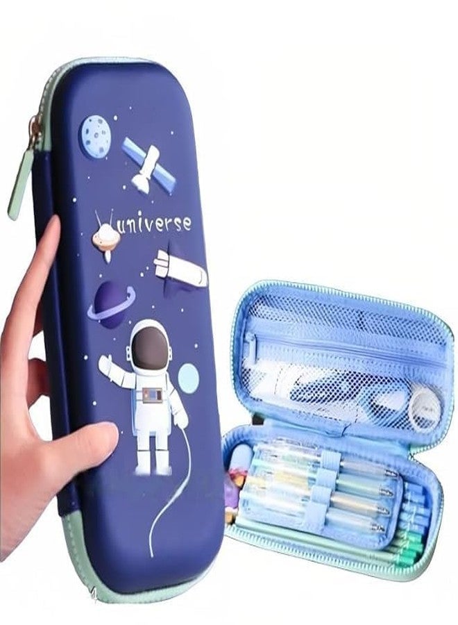YBN 3D EVA Space Pencil Case for Kids, New Kids Designer Pencil Pouch for Kid - 3D Cover Large Capacity Pencil Case Compartments, School Pouch for Boys Girls (Space) - Image 2