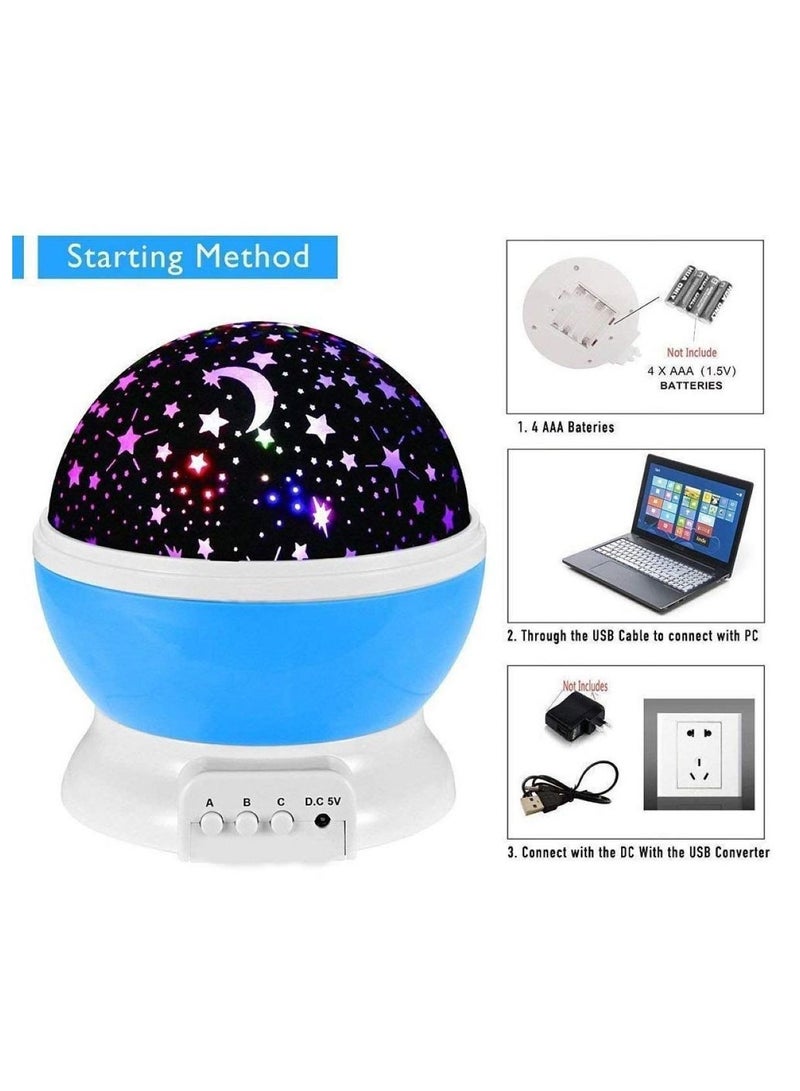 Huitich Star Sky Lamp Romantic Night Light Moon Star Projector Room Rotating Cosmos 360 Degree Rotation Unique Gifts For Baby Kids  - Image 2