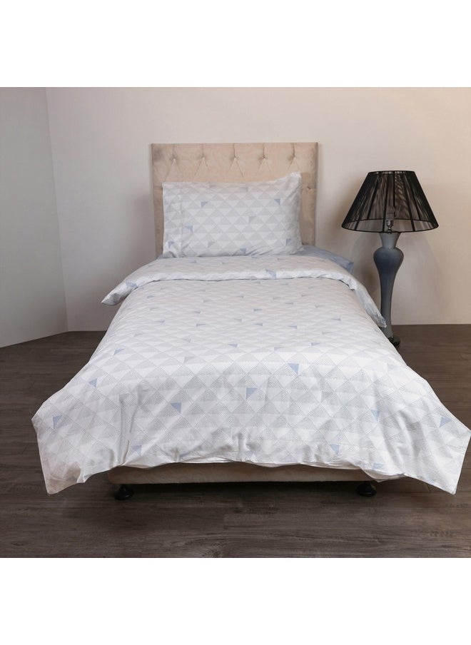 Home Box Malta 2-Piece Pixel Printed Cotton Single Duvet Cover Set 200 x 135 cm  - Image 1