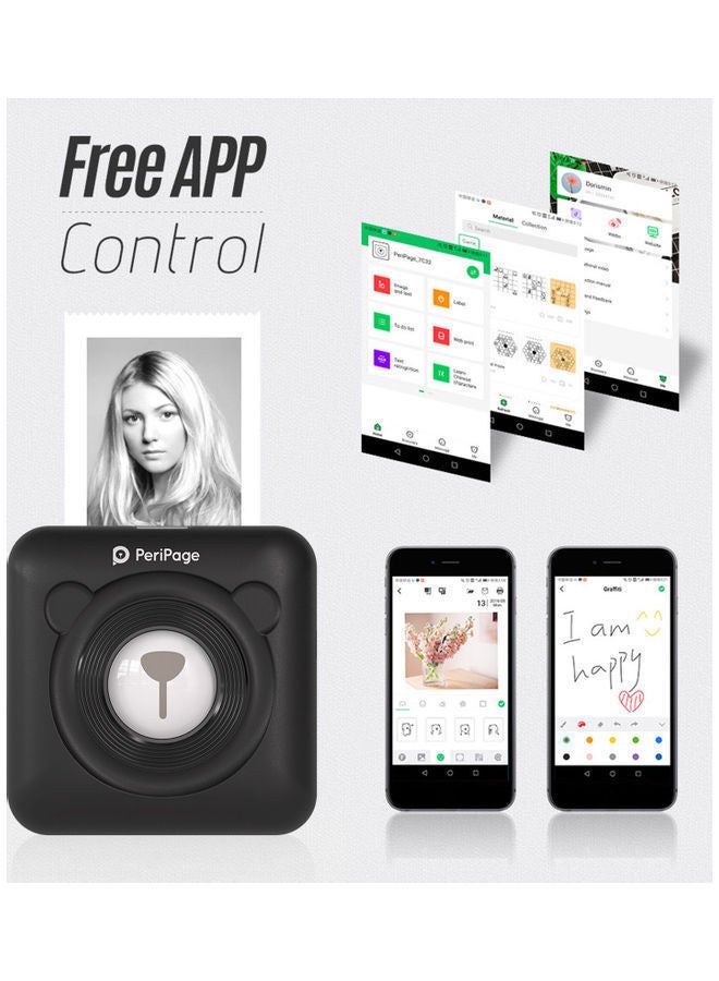 NIBEMINENT A6 Mini Pocket Printer Black - Image 3