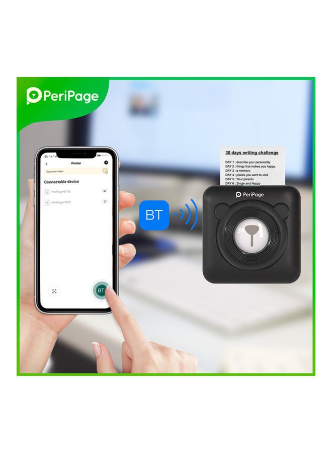 NIBEMINENT A6 Mini Pocket Printer Black - Image 4