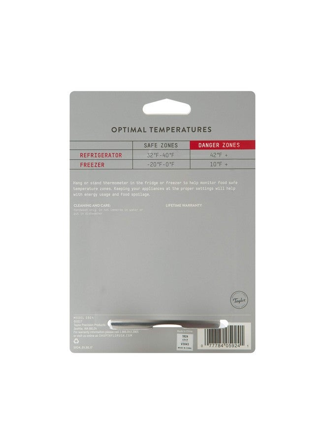 Taylor 5924 Large Dial Kitchen Refrigerator and Freezer Kitchen Analog Thermometer, 3 Inch Dial,Silver, 1 Count (Pack of 1) - Image 5
