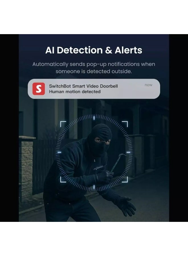 SwitchBot Video Doorbell Camera Wireless with Monitor - Image 2