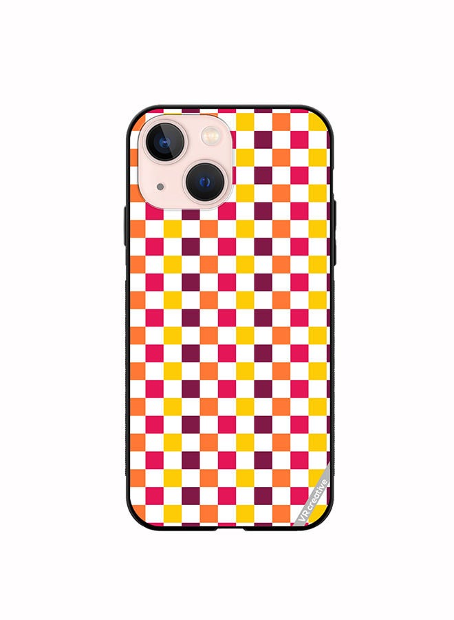 VR CREATIVE Protective Case Cover For Apple iPhone 14 Seamless With Colorful Checkerboard1 Design Multicolour - Image 1