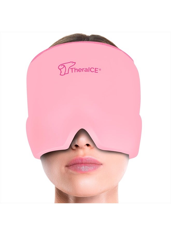 TheraICE Migraine Relief Cap, Migraine Ice Pack Mask Products, Women Cooling Gel Hat, Face Cold Compress Head Wrap for Her Stress. Great Birthday Gift for Mom, Sister, Grandma, Girlfriend, & Teacher  - Image 1