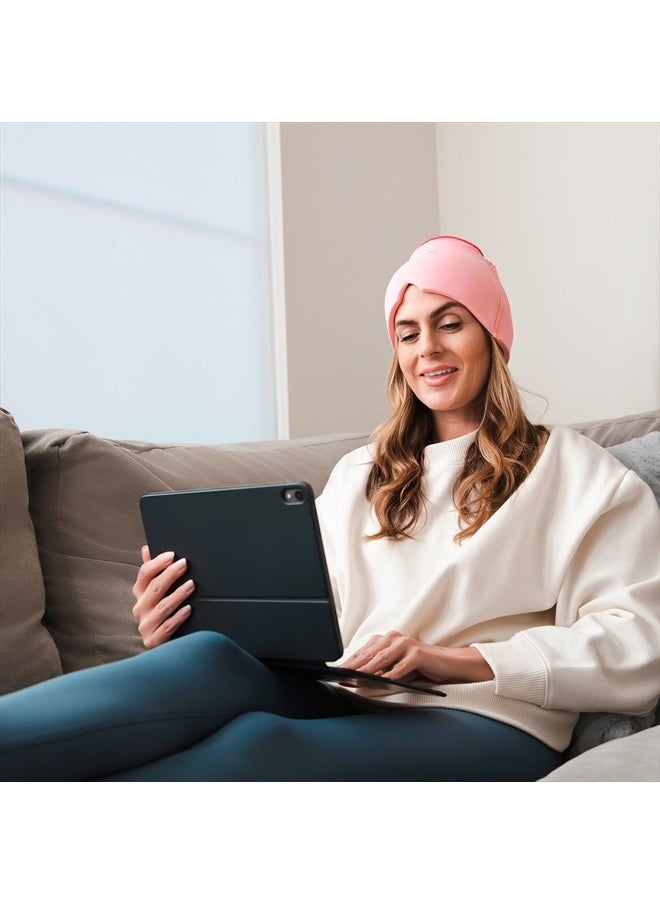 TheraICE Migraine Relief Cap, Migraine Ice Pack Mask Products, Women Cooling Gel Hat, Face Cold Compress Head Wrap for Her Stress. Great Birthday Gift for Mom, Sister, Grandma, Girlfriend, & Teacher  - Image 2