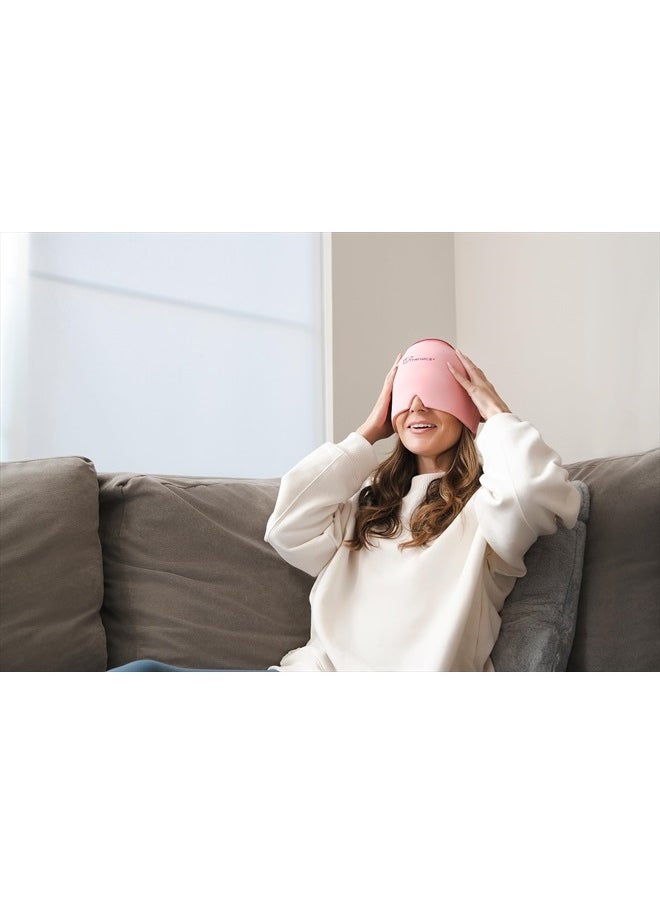 TheraICE Migraine Relief Cap, Migraine Ice Pack Mask Products, Women Cooling Gel Hat, Face Cold Compress Head Wrap for Her Stress. Great Birthday Gift for Mom, Sister, Grandma, Girlfriend, & Teacher  - Image 3