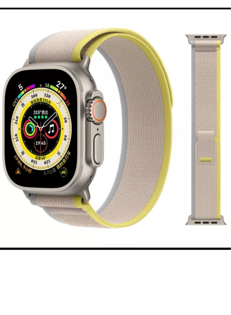 The new Apple band  modern shape  beige color with yellow size 45 - Image 4