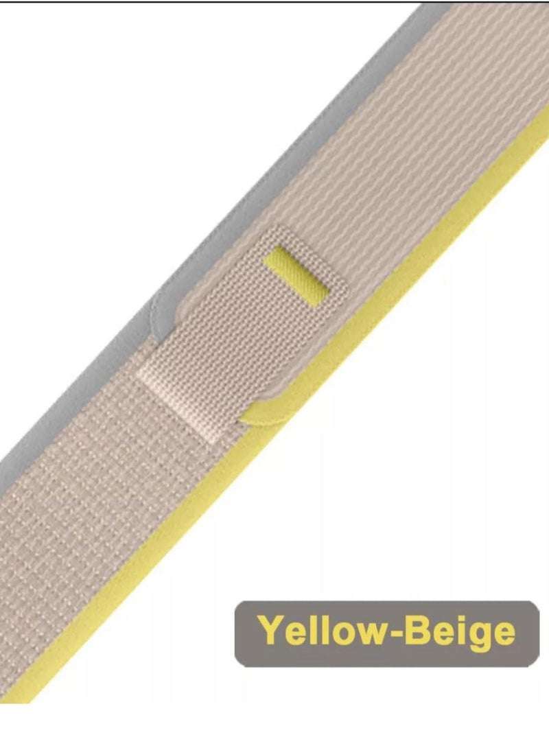 The new Apple band  modern shape  beige color with yellow size 45 - Image 3