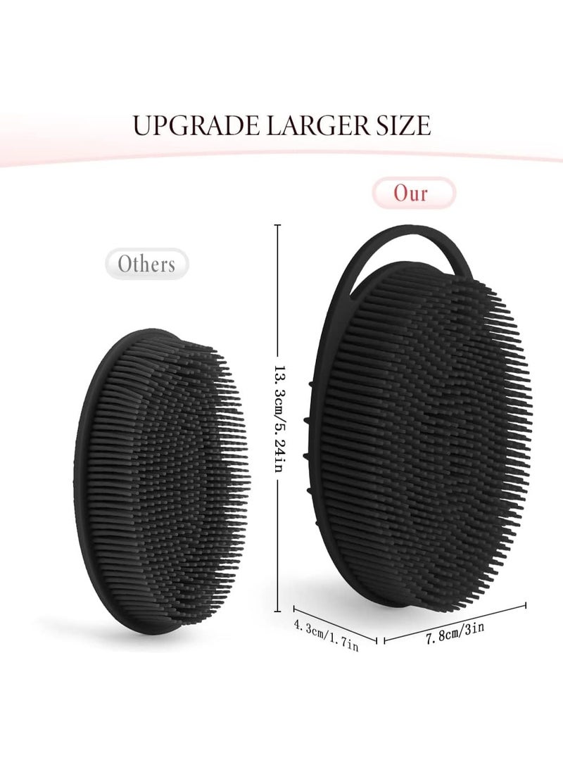 Veluora 2-in-1 Silicone Body Scrubber Bath Brush Pack of 2 - Image 3