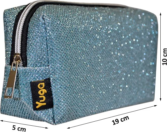 Yuga Makeup Bag Silvery Sky Blue