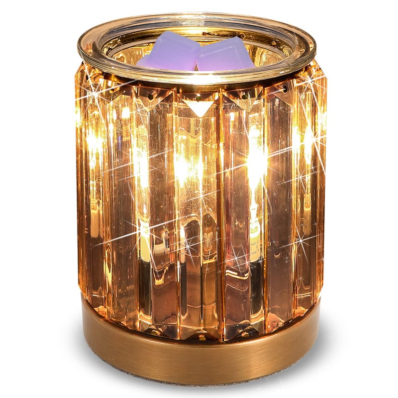 Melting Heater Electric Burning Wax Burner Electric Essential Oil Warmer Incense Wax Melt Warmer Night Light Aroma Decorative Lamp for Gifts  DecorGolden