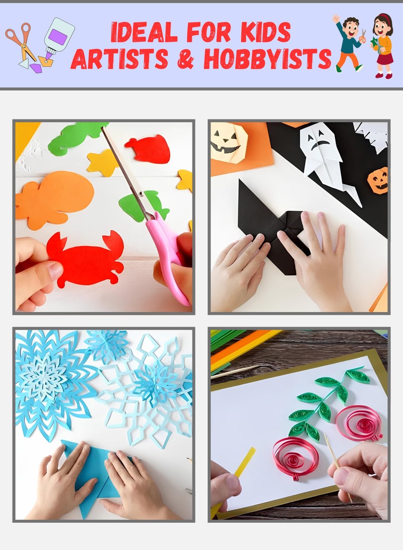 زستو 250 ورقة ملونة أوراق ملونة مقاس A4 بوزن 80 جم للتزيين والرسم والأوريغامي وأعمال الفنون والحرف اليدوية – 10 ألوان متنوعة - Image 5