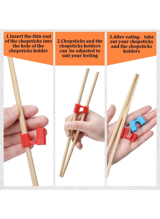 5 Pairs Reusable Chopstick Helpers Practice Chinese Chop Stick Training Chopsticks for Many Age, Kids, Adult, Beginner, Trainers or Learner - Image 2