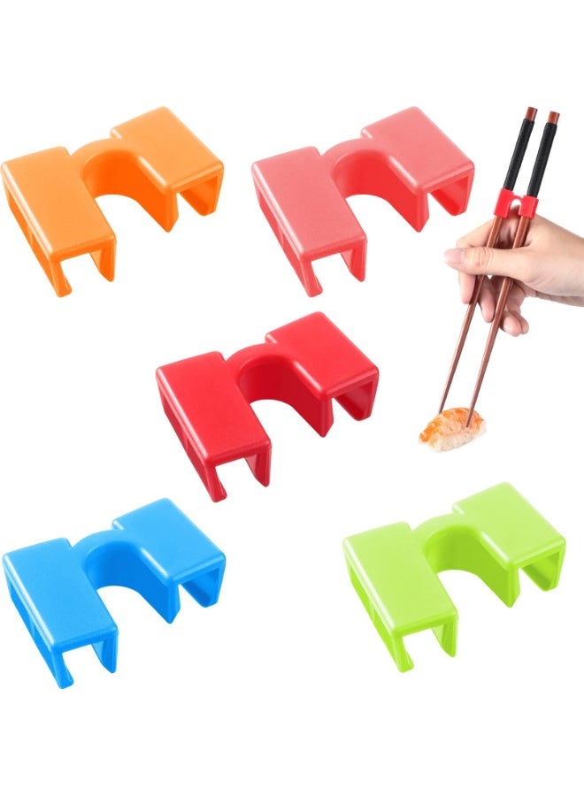 5 Pairs Reusable Chopstick Helpers Practice Chinese Chop Stick Training Chopsticks for Many Age, Kids, Adult, Beginner, Trainers or Learner - Image 1