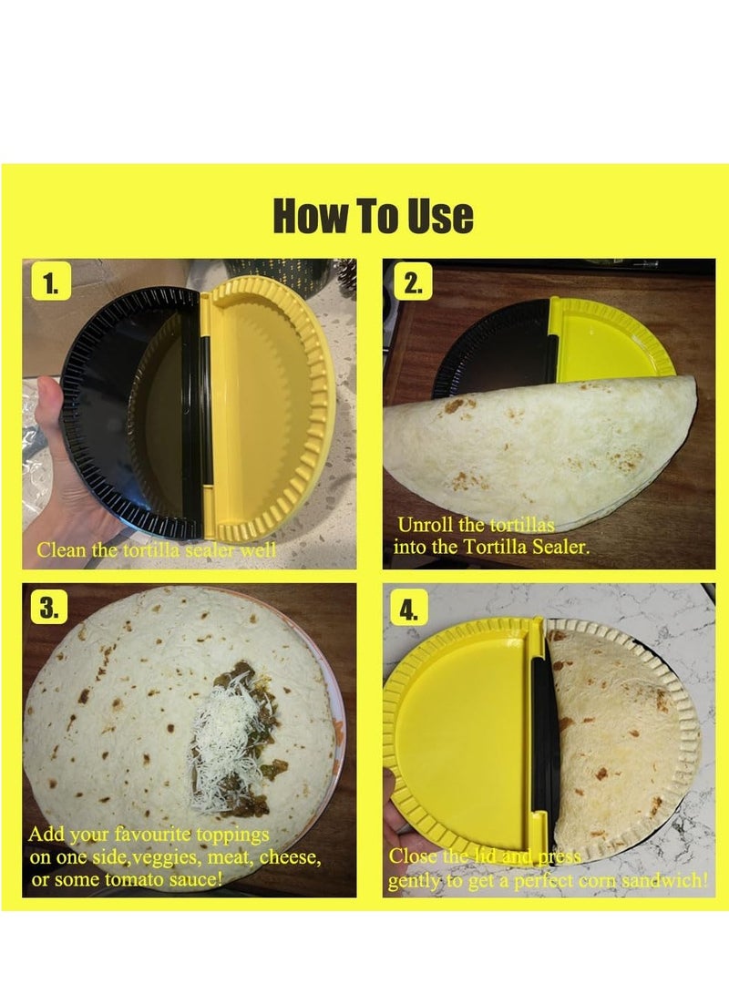 Burrito Size - Create Mess Free Burritos, Calzones, Quesadillas  More - Start Enjoying Tortillas Like You've Never seen Them Before - Tortilla Sealer - Image 4