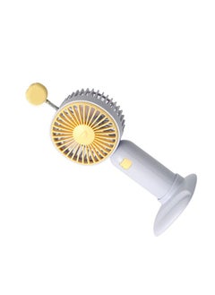 Thoraya Mini Handheld Fan Portable USB Rechargeable Battery Powered Fan with Removable Base for Home Office Bedroom and Outdoor Travel Grey  - Image 2