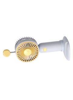 Thoraya Mini Handheld Fan Portable USB Rechargeable Battery Powered Fan with Removable Base for Home Office Bedroom and Outdoor Travel Grey  - Image 3