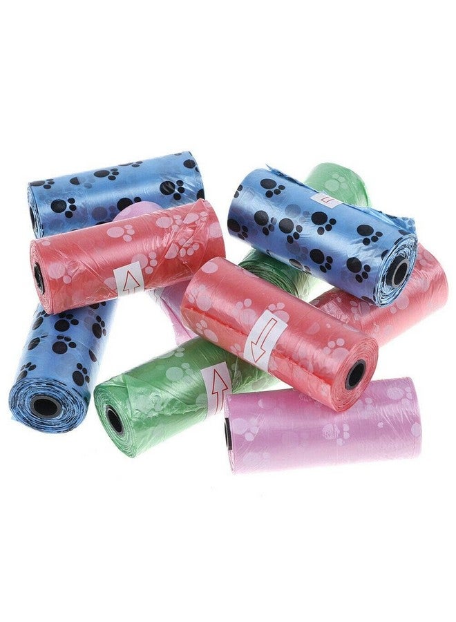 أكياس فضلات بلاستيكية متعددة الأغراض سميكة وقوية ومضادة للتسرب مطبوعة عليها مخلب، قابلة للتحلل البيولوجي، عبوة من 8 لفات في عبوة واحدة - متعددة الألوان (120 قطعة) - Image 1