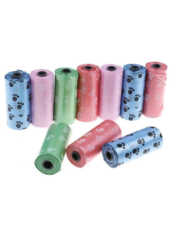 أكياس فضلات بلاستيكية متعددة الأغراض سميكة وقوية ومضادة للتسرب مطبوعة عليها مخلب، قابلة للتحلل البيولوجي، عبوة من 8 لفات في عبوة واحدة - متعددة الألوان (120 قطعة) - Image 4