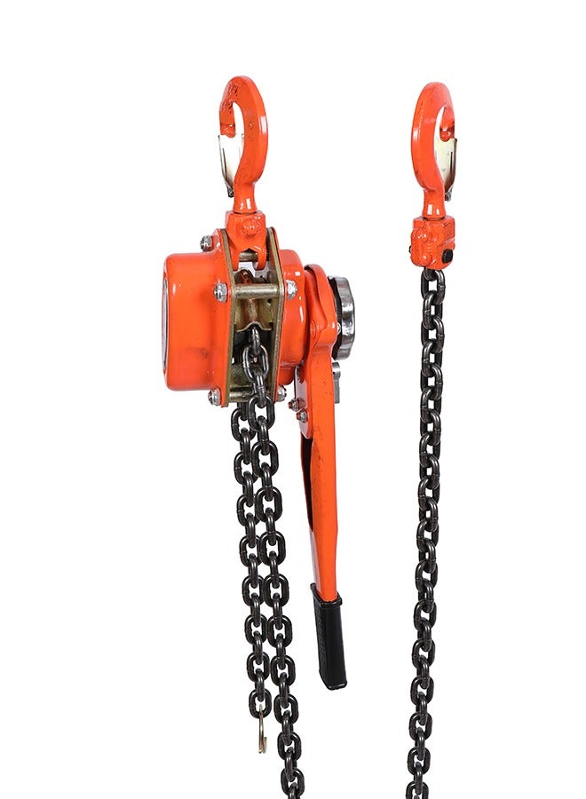 LAWAZIM Crane Wrench - 3Tx3m Orange - Heavy-Duty Lever Chain Hoist with Safety Latch Hooks and Durable Load Chain - Ideal for Industrial Lifting, Construction, Warehouses, and Workshops - Image 1
