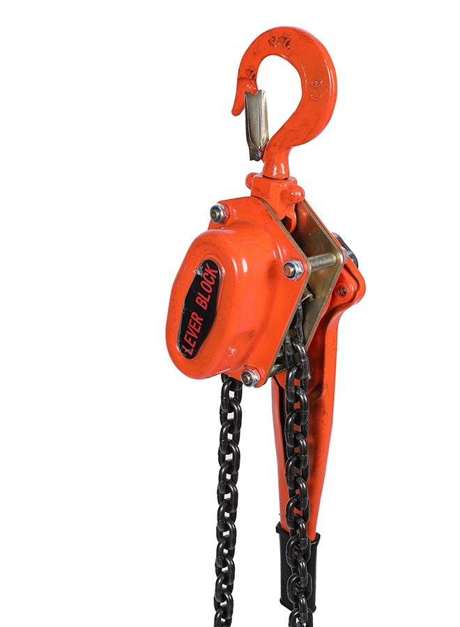 LAWAZIM Crane Wrench - 3Tx3m Orange - Heavy-Duty Lever Chain Hoist with Safety Latch Hooks and Durable Load Chain - Ideal for Industrial Lifting, Construction, Warehouses, and Workshops - Image 2